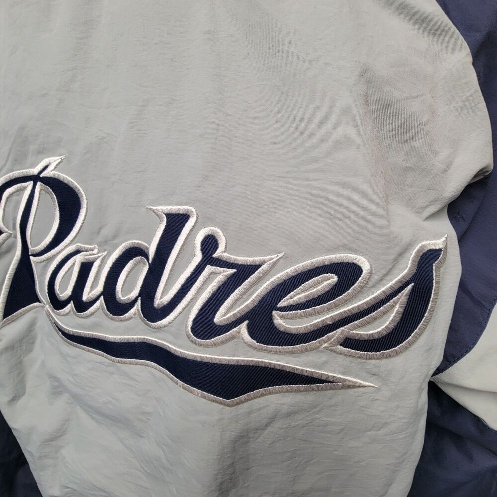 Vintage San Diego Padres Windbreaker Jacket Majestic Authentic Women's MLB Large - Picture 3 of 15